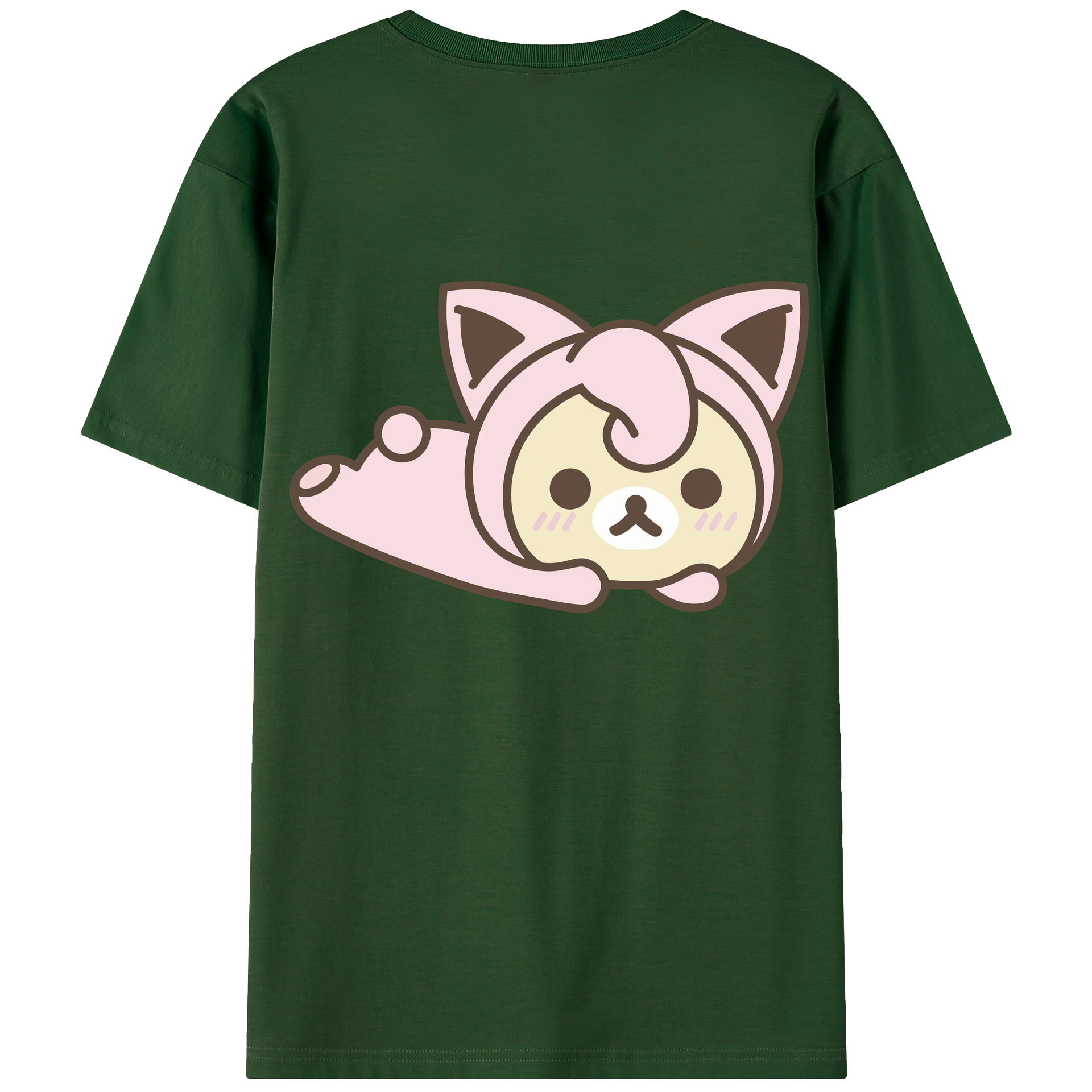 （画像用） リラックマ リラックマ キイロイトリ Rilakkuma Korilakkuma Kiiroitori 綿100％半袖Tシャツ（背面プリント）